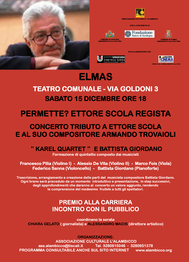 Concerto tributo a Ettore Scola e al suo compositore Armando Trovaioli